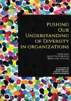 (READ)-Pushing our Understanding of Diversity in Organizations (Research in Social Issues in Management)