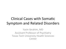 Clinical Cases with Somatic Symptom