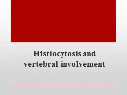 Histiocytosis  and vertebral involvement