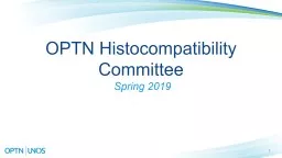 1 OPTN Histocompatibility Committee