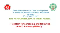 4th National Summit on Good and Replicable Practices and Innovations in Public Healthcare