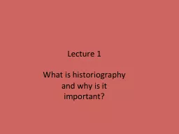 Lecture 1 What is