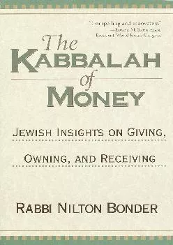 (BOOS)-The Kabbalah of Money: Jewish Insights on Giving, Owning, and Receiving