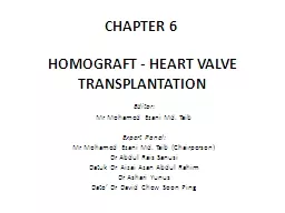 CHAPTER 6   HOMOGRAFT - HEART VALVE TRANSPLANTATION