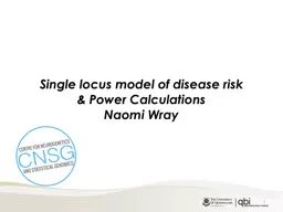 Single locus model of disease