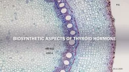 biosynthetic aspects of thyroid Hormone
