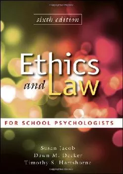 (BOOS)-Ethics and Law for School Psychologists