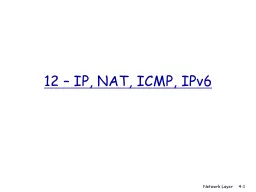 12 –  IP, NAT , ICMP, IPv6