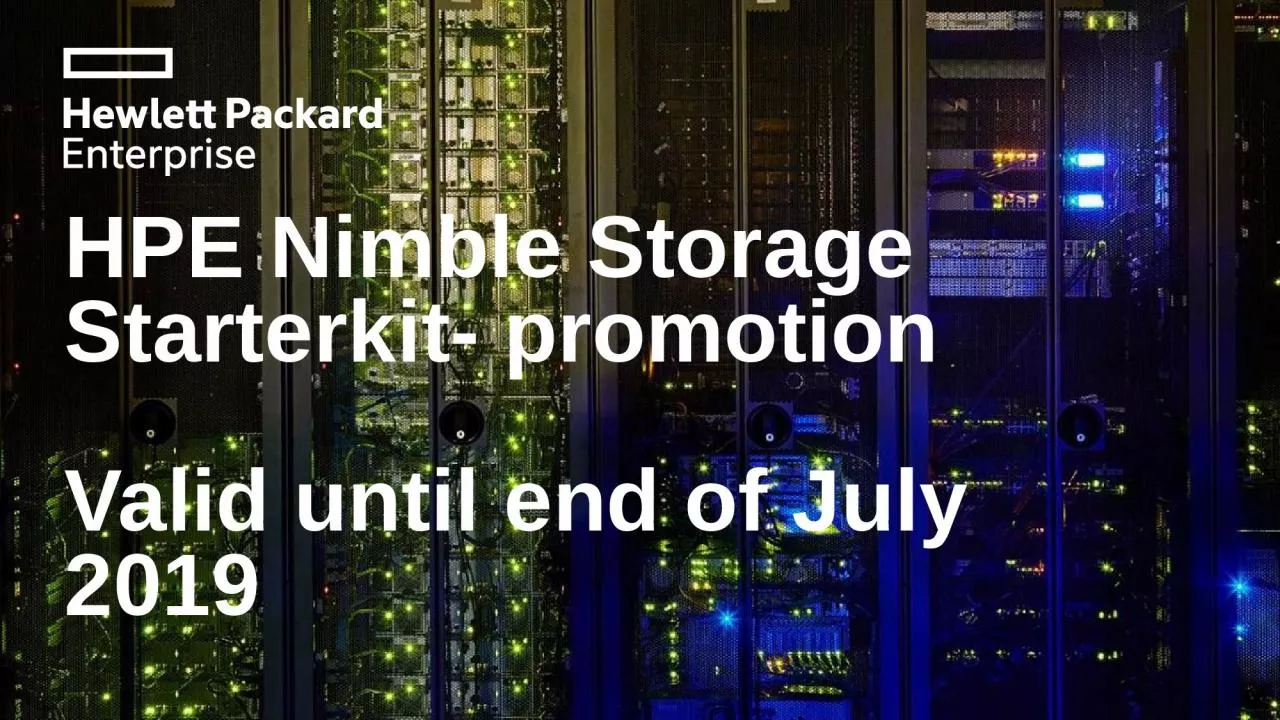 HPE Nimble Storage  Starterkit