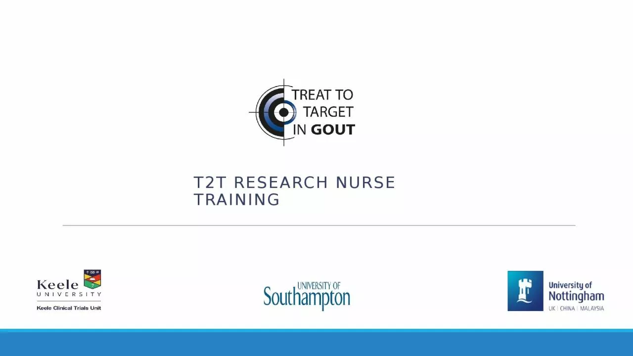 PPT-T2T Research nurse training