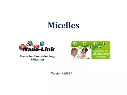 Micelles Center for Nanotechnology