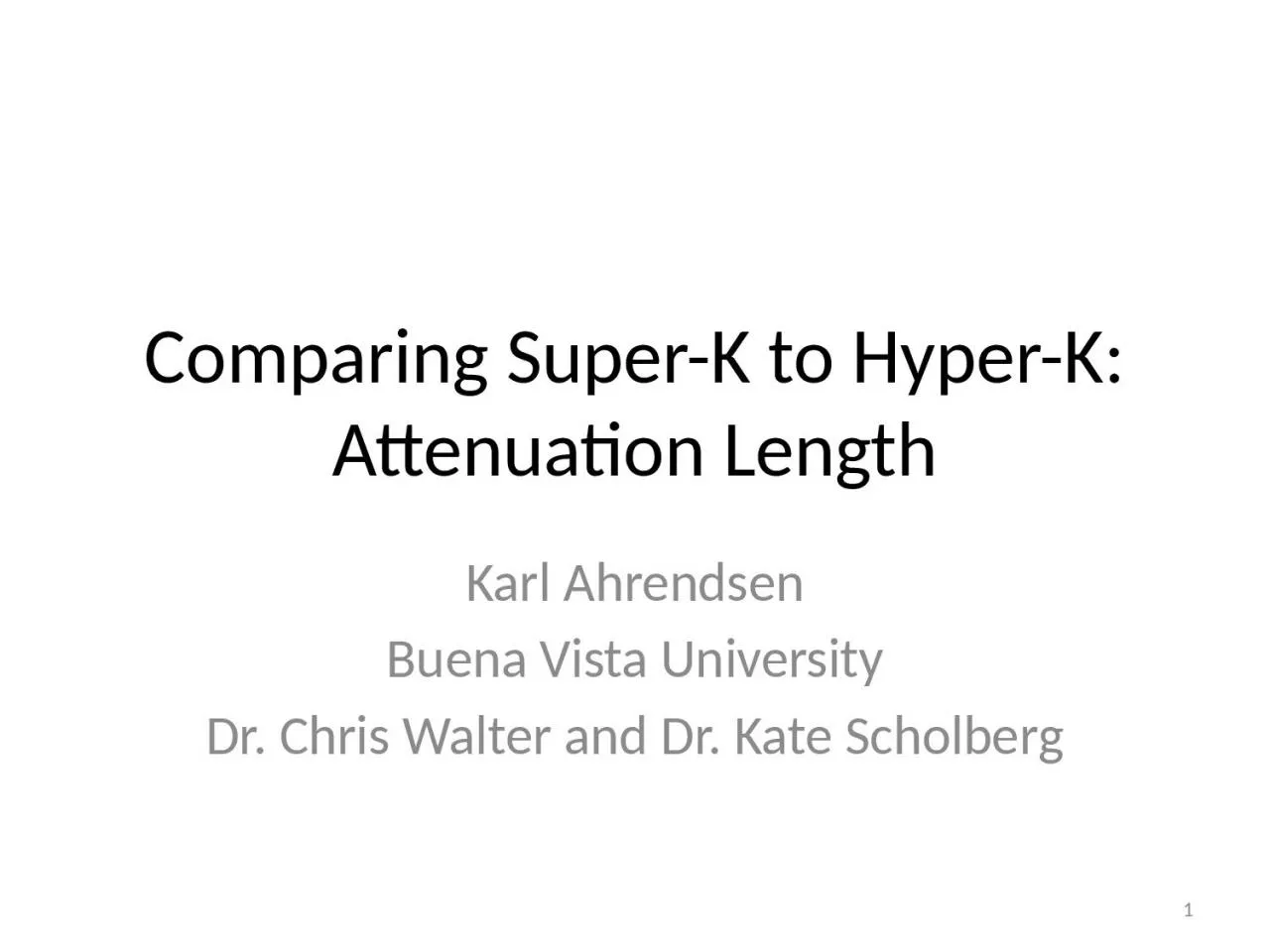 Comparing Super-K  to  Hyper-K: