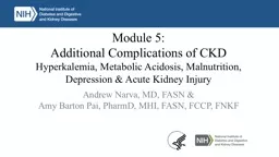 Module 5:  Additional Complications of CKD