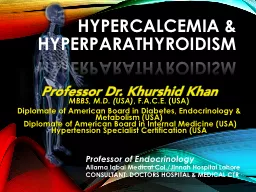 HYPERCALCEMIA & Hyperparathyroidism