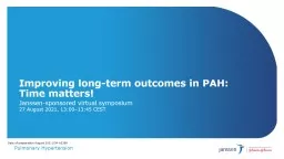 Improving long-term outcomes in PAH: