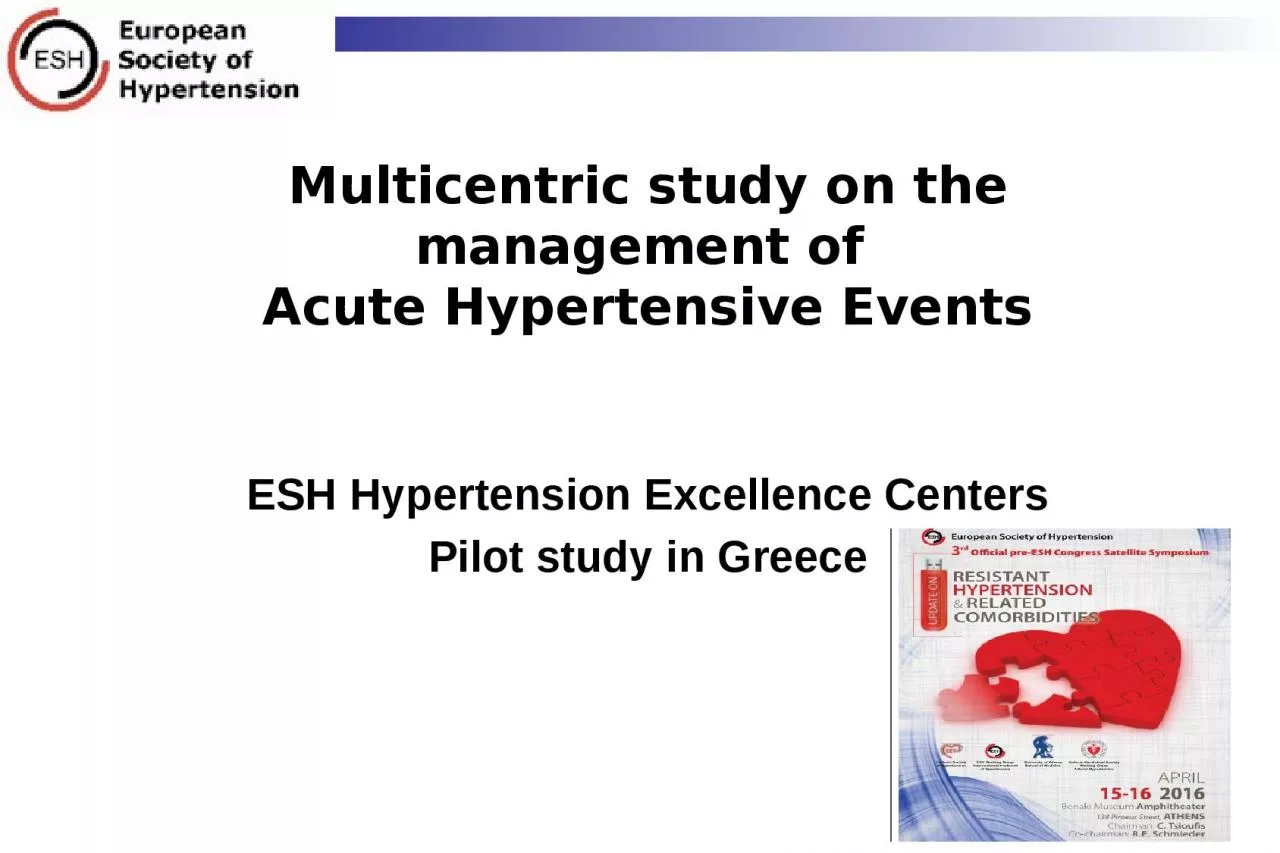Multicentric  study on the management of