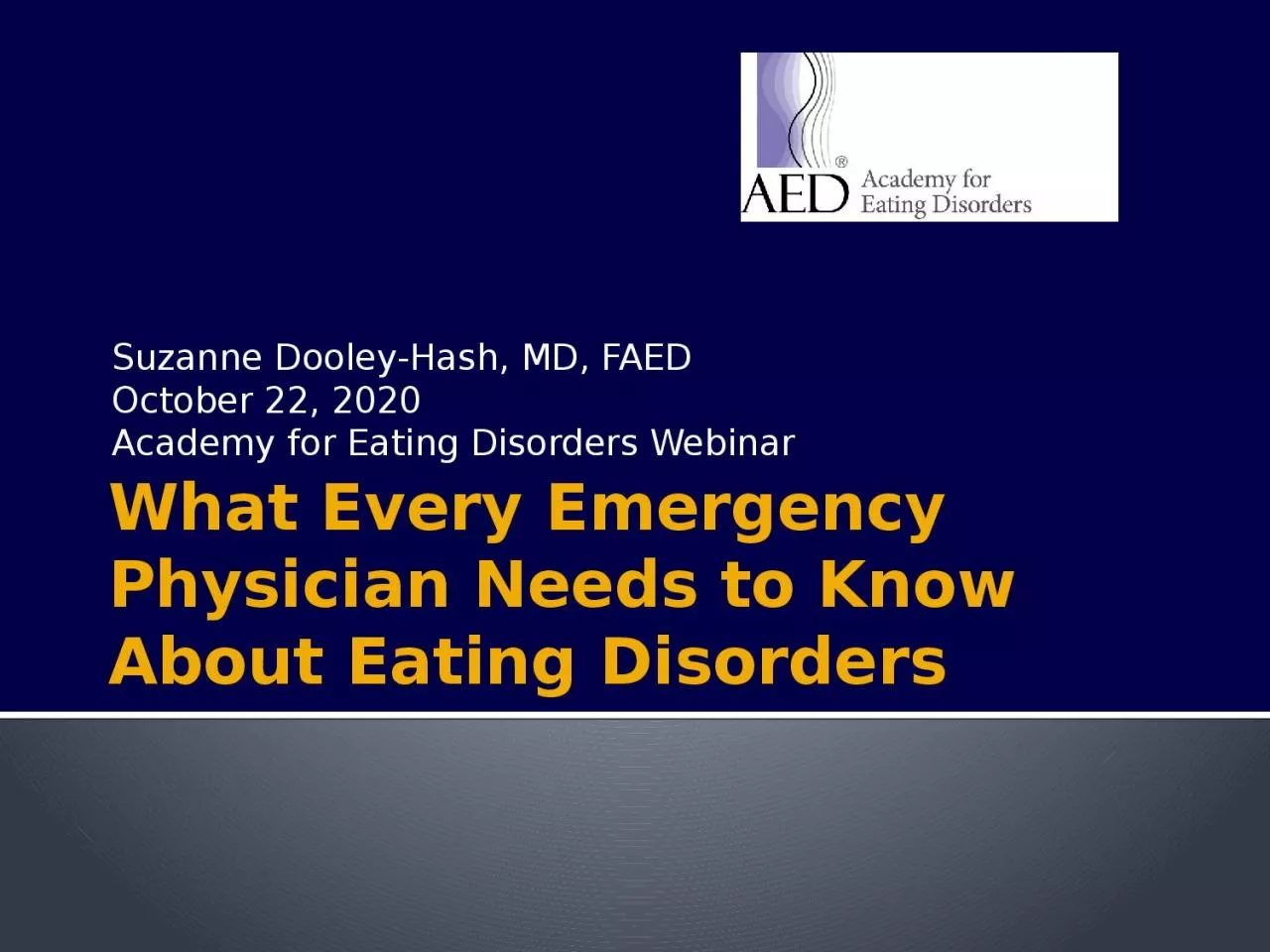 What Every Emergency Physician Needs to Know About Eating Disorders