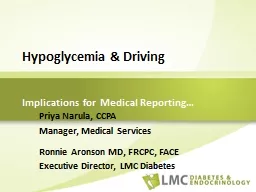 Hypoglycemia & Driving