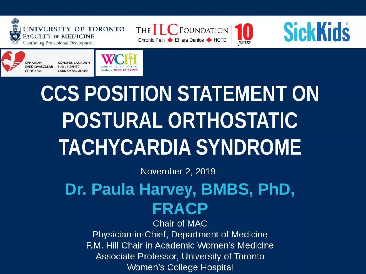 PPT-CCS POSITION STATEMENT ON POSTURAL ORTHOSTATIC TACHYCARDIA SYNDROME