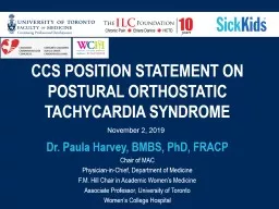 CCS POSITION STATEMENT ON POSTURAL ORTHOSTATIC TACHYCARDIA SYNDROME