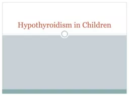 PPT-Hypothyroidism in Children