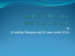 Audit of PMB clinic referrals June 2017