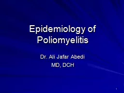 Epidemiology of Poliomyelitis