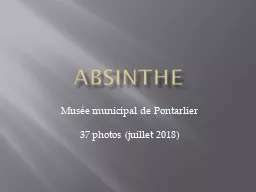 Absinthe Musée municipal de Pontarlier