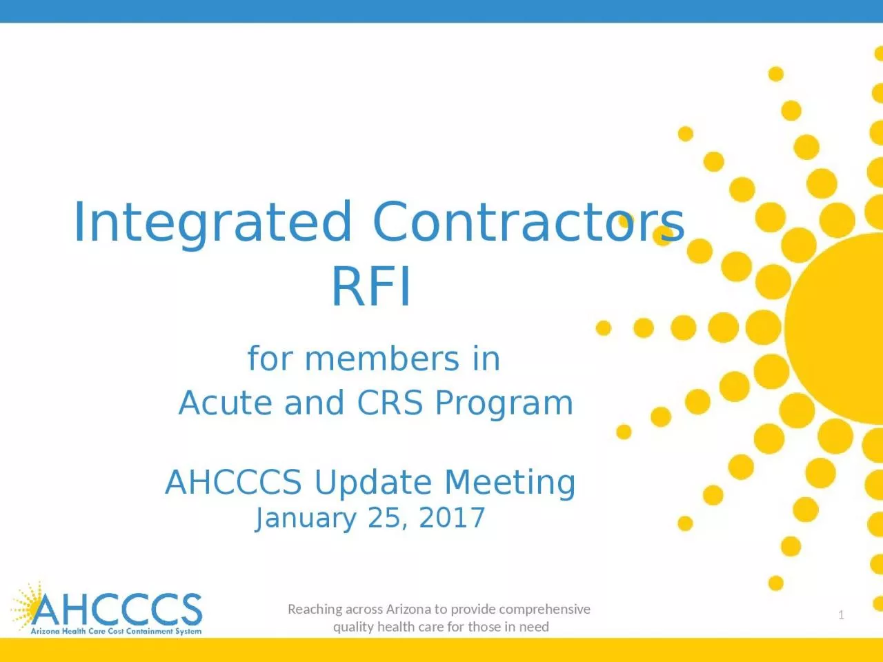 PPT-Integrated Contractors RFI