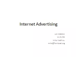 Internet Advertising UW CSE454