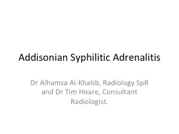 Addisonian Syphilitic Adrenalitis