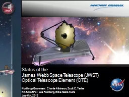 Status of the  James Webb Space Telescope (JWST)