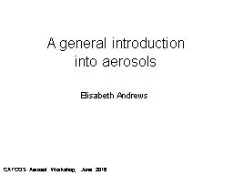 A general introduction into aerosols