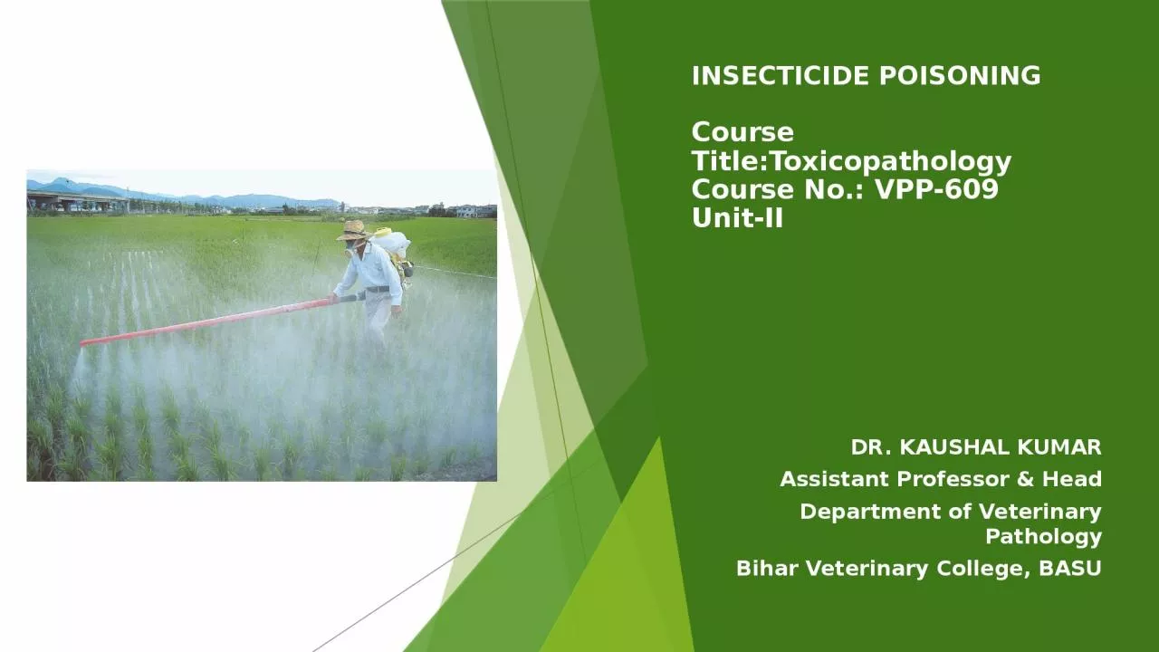INSECTICIDE POISONING Course