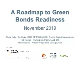 A Roadmap to Green Bonds Readiness