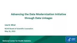 Advancing the Data Modernization Initiative