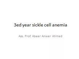 3ed year sickle cell anemia