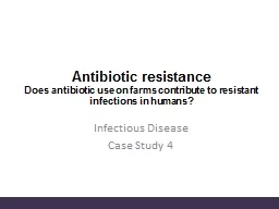 Antibiotic resistance Does antibiotic use on farms contribute to resistant infections