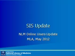 NLM Online Users Update MLA, May 2012