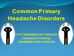 Common Primary Headache Disorders