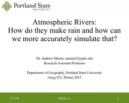 Atmospheric Rivers:  How