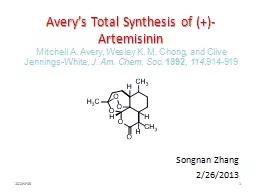 Avery’s Total  Synthesis of (+)-Artemisinin