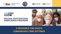 A RESOURCE FOR OHIO’S CONGREGATE-CARE SETTINGS