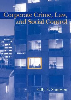 (READ)-Corporate Crime, Law, and Social Control (Cambridge Studies in Criminology)