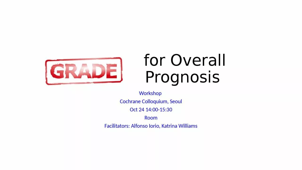 PPT-for Overall Prognosis Workshop