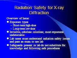 Radiation Safety for X-ray Diffraction