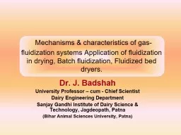 Mechanisms & characteristics of gas-fluidization systems Application of fluidization