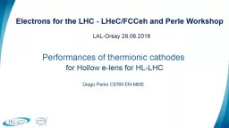 Performances of thermionic cathodes