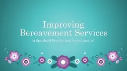 Improving Bereavement Services