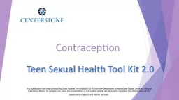 Contraception This publication was made possible by Grant